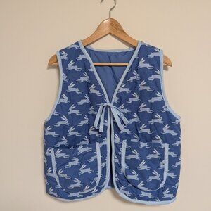 Handmade Padded Bunny Print Vest